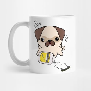 Cute Pug Spilled Mayonnaise Mug